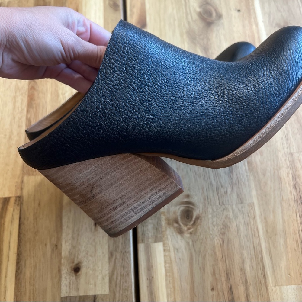 Kork-Ease Leather Block Heel Mules – Black, Size 9.5M - Picture 5 of 9